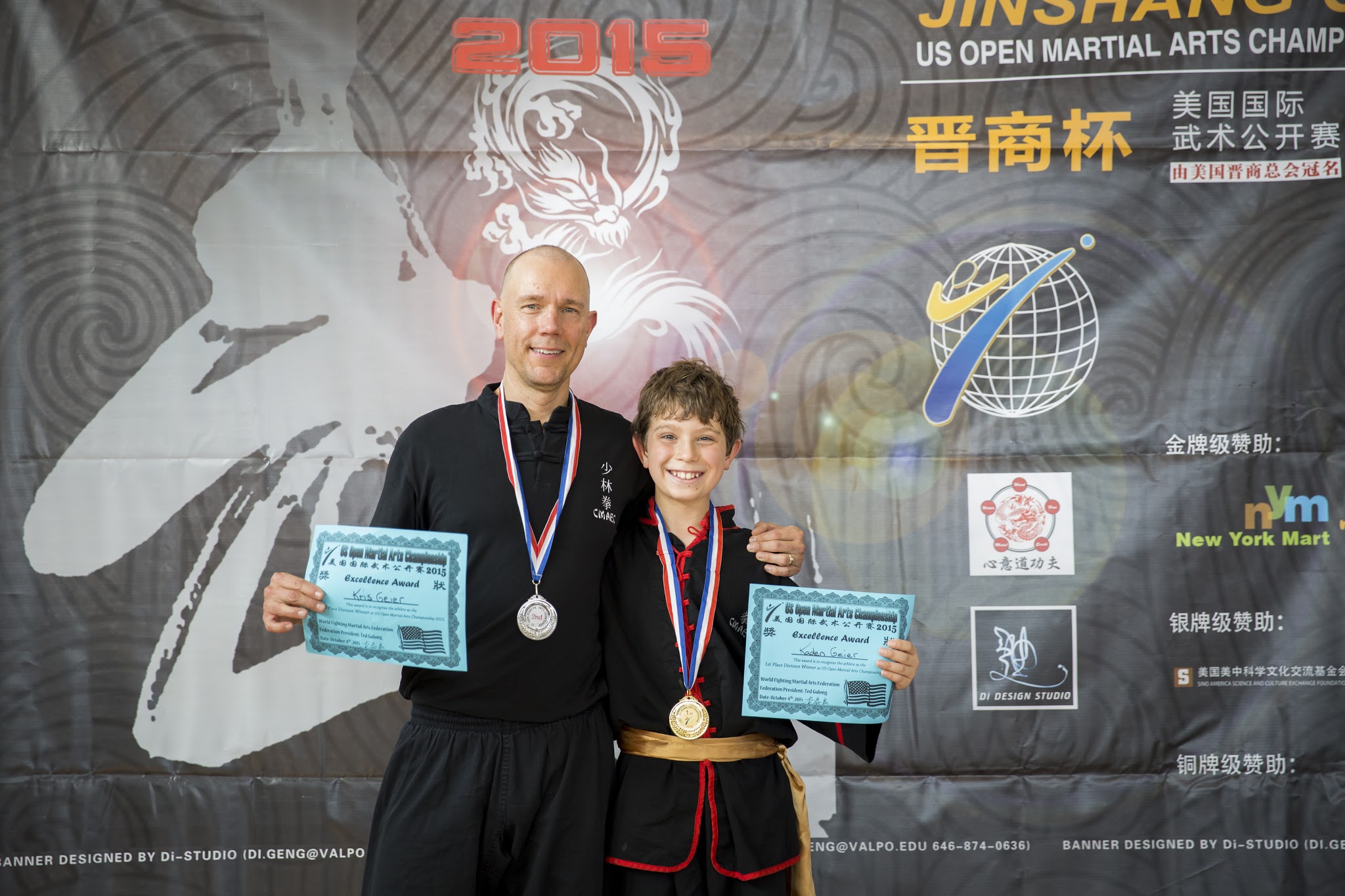 Medal award 2015 photos at the US Open Martial Arts Championship organized by the WFMAF.