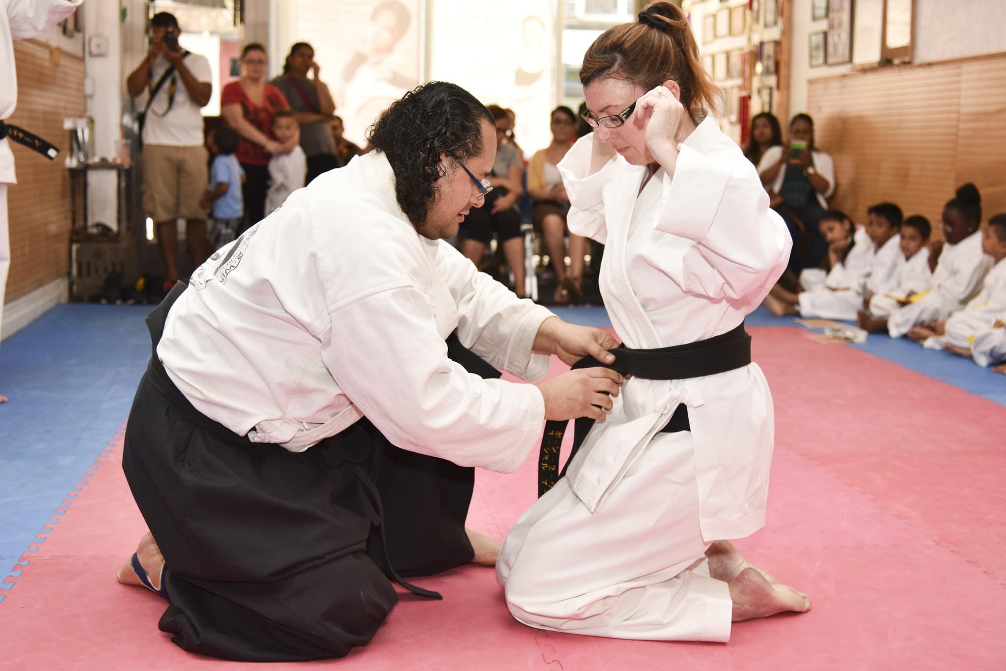 Black belt ceremony conducted by the World Fighting Martial Arts Federation