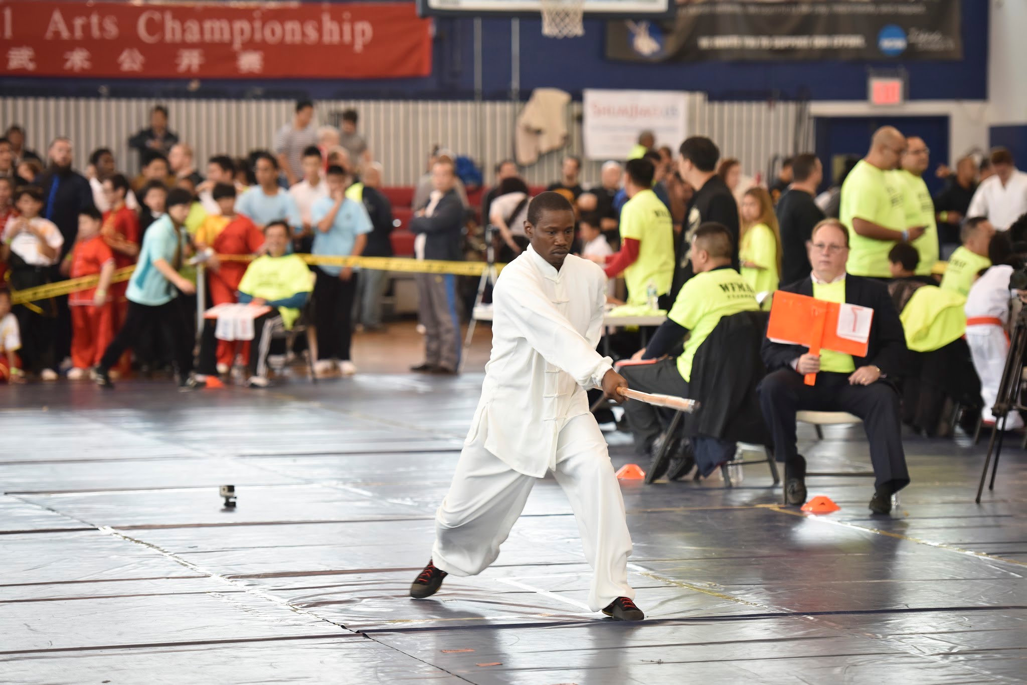The US Open Martial Arts Championship long stick form performance