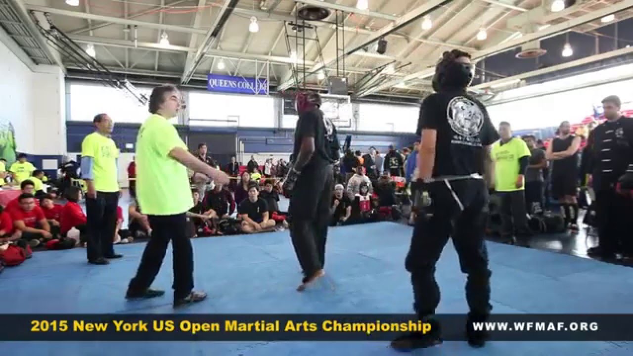 Intermediate level sparring at the U.S. Open Martial Arts Championship (USOMAC) organized by the WFMAF