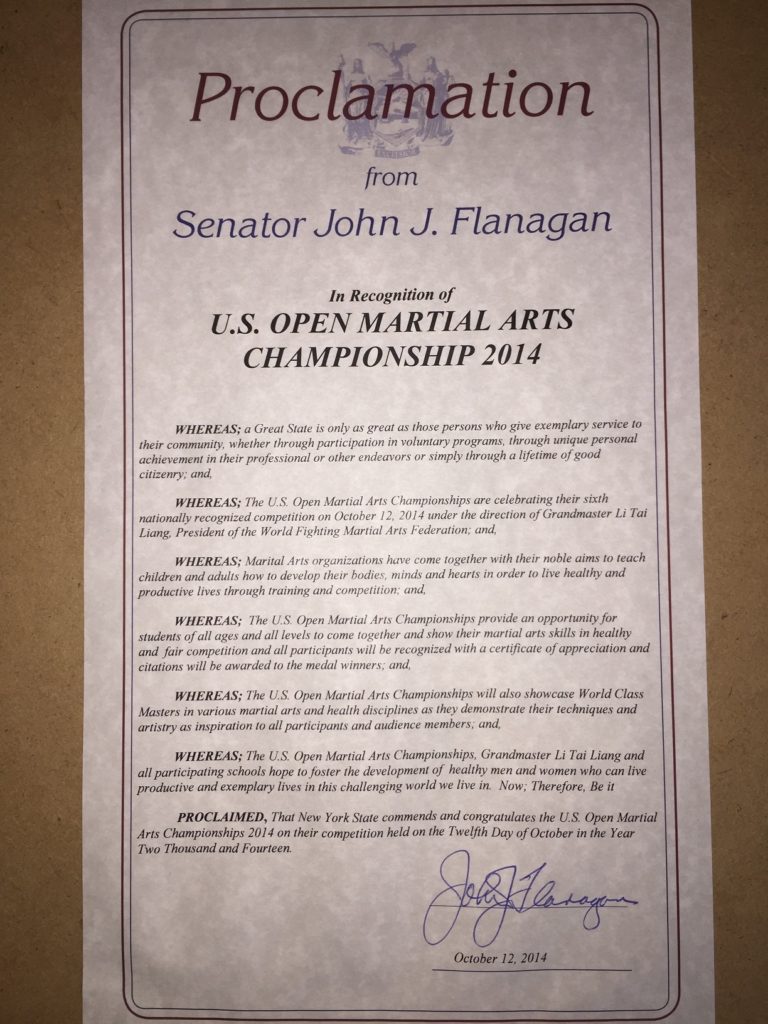 Proclamation 2014 - Senator John Flanagan