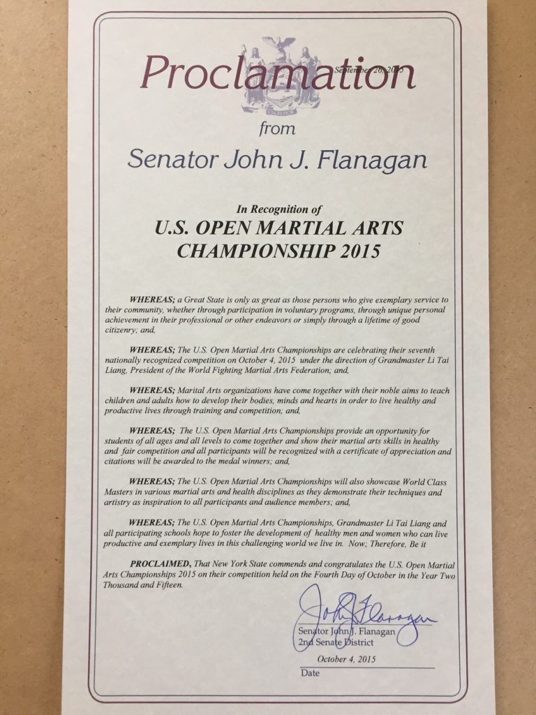 Proclamation 2015 - Senator John Flanagan